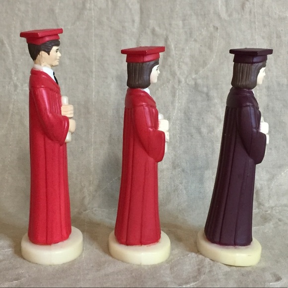 Vintage Graduate Cake Toppers Male And Female 80s - Picture 13 of 16